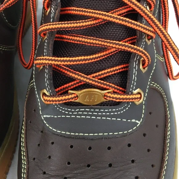 Nike Air Force 1 High Brown Leather Winter Workboot Pack Gum Sole Sz 12 - Picture 5 of 11